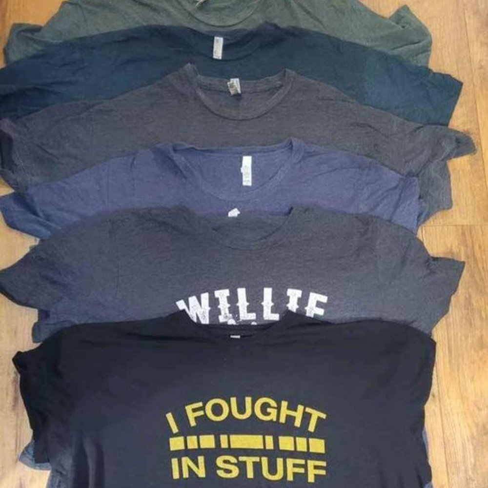 Lot of six Funny Military T-Shirt. 2XL. 50/50 poly, cotton blend